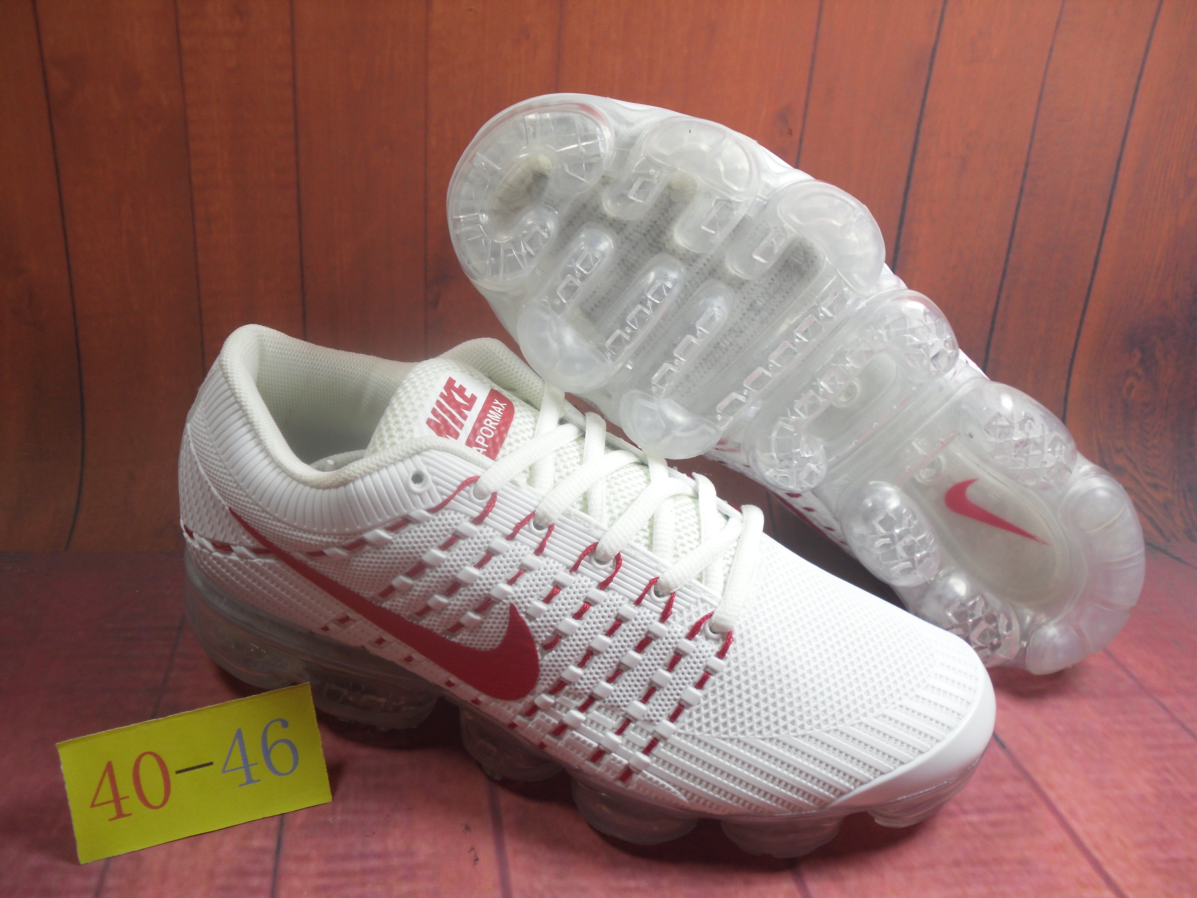 2018 Nike Air VaporMax Flyknit KPU White Red Shoes